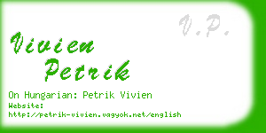 vivien petrik business card